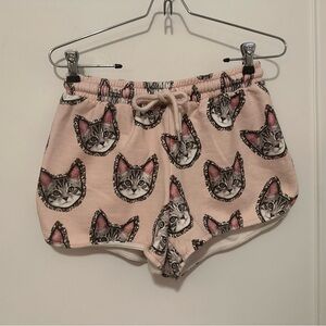 Markus Lupfer pink kitty cat face cotton shorts - size S